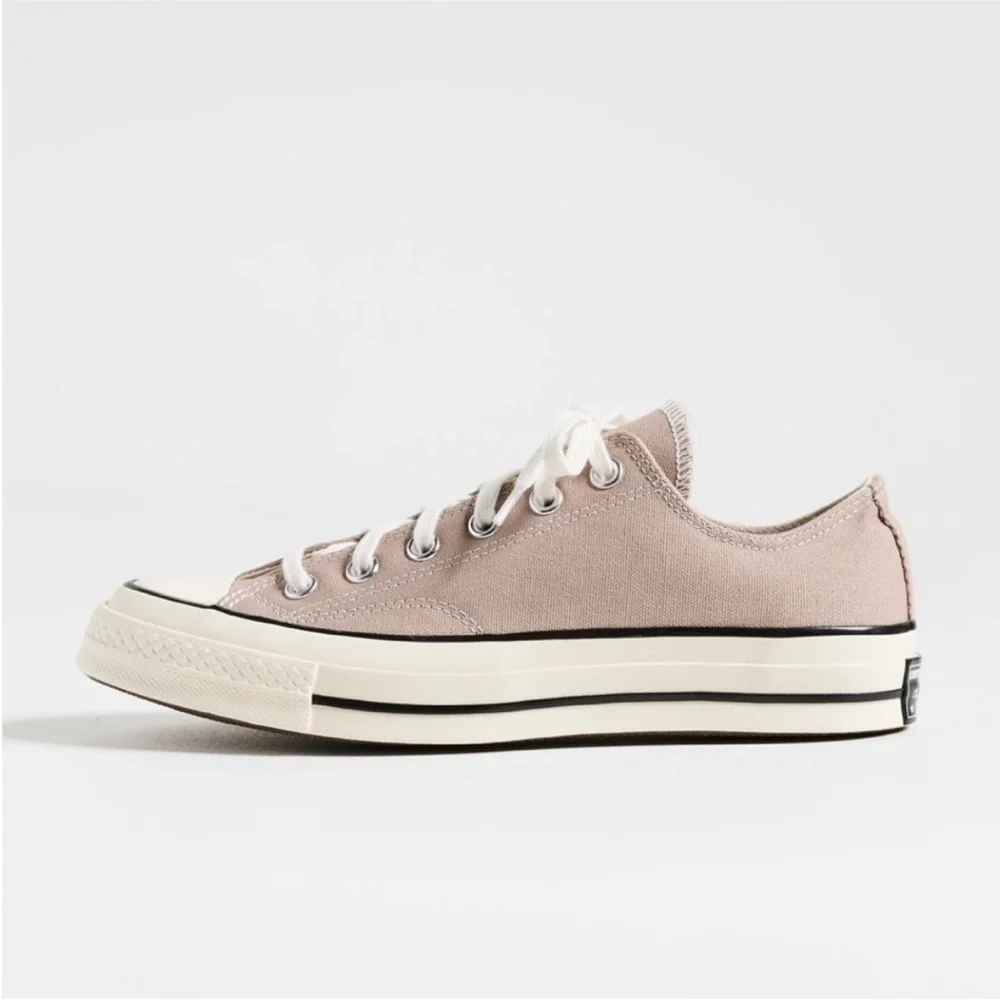 Converse Men's Low-Top Sneakers in Light Taupe and White - Picture 5 of 14